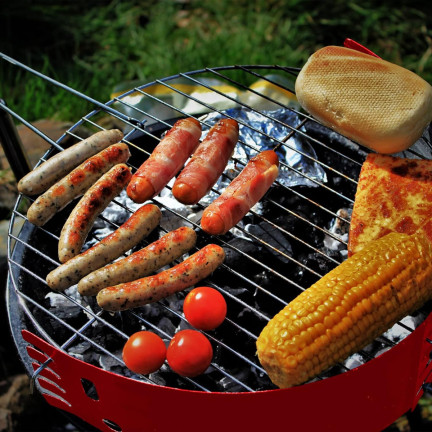 TG71413 GRILL OGRODOWY turystyczny PRZENOŚNY OKRĄGŁY WĘGLOWY klasyczny kempingowy