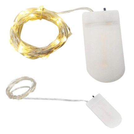 TG66255-2 LAMPKI DRUCIK 20 LED MIKRO GIRLANDA CIEPŁY BIAŁY PASTYLKA