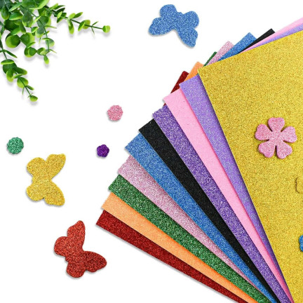TG80302 PAPIER KREATYWNY A4 ARKUSZE PAPIERU Z BROKATEM KOLORY 10SZT/KPLPAPIER KREATYWNY A4 ARKUSZE PAPIERU Z BROKATEM KOLORY 10SZT/KPL