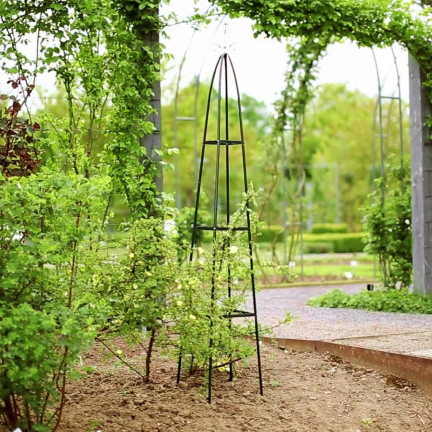 PERG-N0293 PERGOLA OGRODOWA PIRAMIDA PODPORA NA RÓŻE PNACZA SŁUP METALOWY