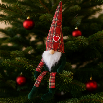 TG63095 ŚWIĄTECZNY SKRZAT POD CHOINKĘ KRASNAL GNOM MIKOŁAJ duzy 67cm ozdoba prezent