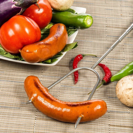 NN95 KIJ KIJEK NA OGNISKO KIEŁBASĘ WIDELCE TELESKOPOWE SKŁADANY WIDEŁKI BBQ GRILL