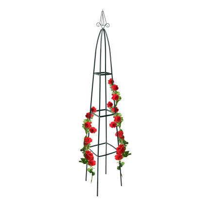 PERG-N0293 PERGOLA OGRODOWA PIRAMIDA PODPORA NA RÓŻE PNACZA SŁUP METALOWY