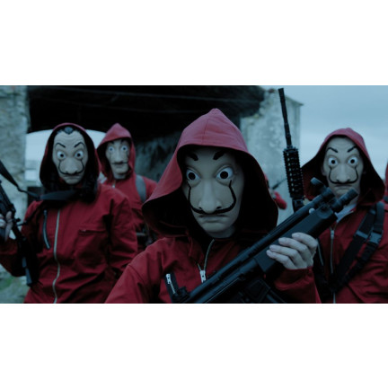 TG64369 MASKA DOM z Halloween SALVADOR DALI LA CASA DE PAPEL Napad z Filmu