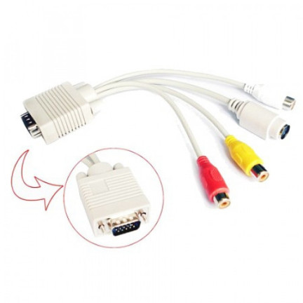 TV8 ADAPTER PC LAPTOP na TV SVGA VGA RCA S-Video