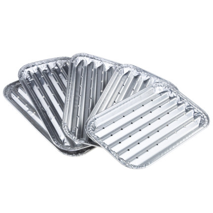 AMS0256 TACKI NA GRILL DO GRILLOWANIA SMAŻENIA ALUMINIOWE 5SZT. 18x11CM TACKA