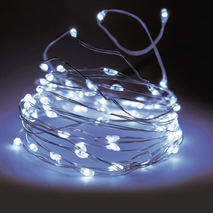 TG66263-1 LAMPKI DRUCIK 80 LED MIKRO GIRLANDA BIAŁY ZIMNY AA