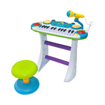 B15 ORGANKI NA STOJAKU Z MIKROFONEM +TABORET