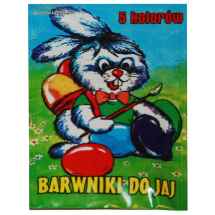 CHEM0014 BARWNIKI DO JAJ JAJEK PISANEK WIELKANOCNYCH 5 KOLORÓW ŚWIĘCONKA