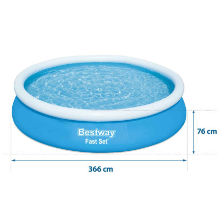 57273 DUŻY BASEN OGRODOWY ROZPOROWY RODZINNY BESTWAY 366x76cm