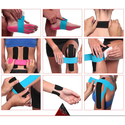 TG56507 TAŚMA TEJP KINESIOTAPING TAPE TEJPY PLASTRY MOCNA 5m na kolano twarz bark