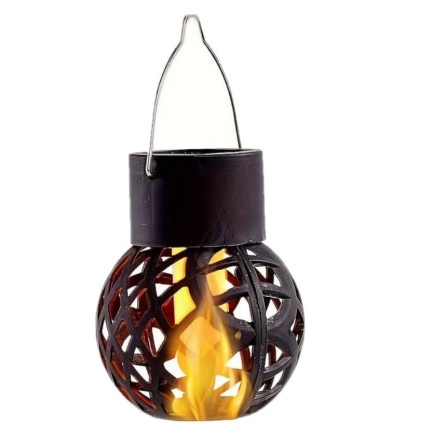TG60446 Lampa solarna, pochodnia, lampka led wisząca, lampion loft, ażur