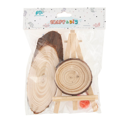 C153902  PLASTER DREWNA + FARBY MINI SZTALUGA ZESTAW DIY