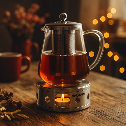 TD43 ZESTAW DZBANEK Z ZAPARZACZEM LORIA 1,3L Z PODGRZEWACZEM TEALIGHT