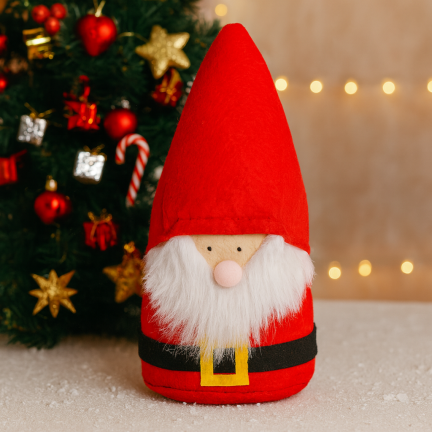 TG65798-2 SKRZAT Z BRODĄ CZERWONY STOJĄCY FILCOWY KRASNAL ŚWIĄTECZNY GNOM prezent