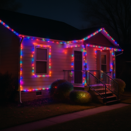 Lampki led 500l, multikolor, choinkowe, świąteczne, zewnętrzne, wewnętrzne, 3+25m