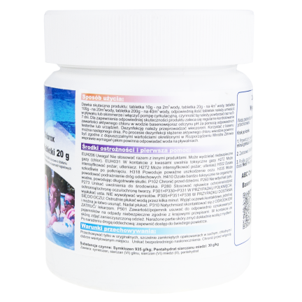CHEM9341 CHLOROX TABLETKI CHLORU CHLOROWE MULTITABLETKI 20Gx20SZT. 400G
