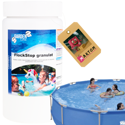 CHEM9488 FLOCKSTOP GRANULAT DO KOALUGACJI WODY W BASENIE CZYSTA WODA 1KG