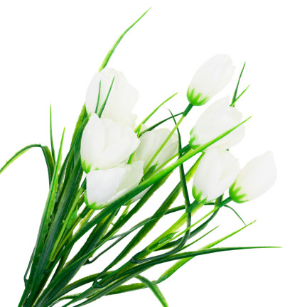 CV07855-1 TULIPANY BUKIET TULIPANÓW KWIATY SZTUCZNE BIAŁE W BUKIECIE TULIPAN ozdoba
