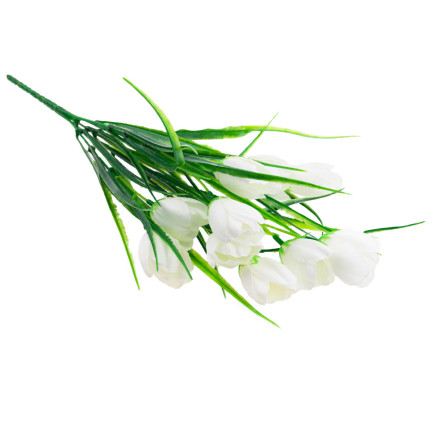 CV07855-1 TULIPANY BUKIET TULIPANÓW KWIATY SZTUCZNE BIAŁE W BUKIECIE TULIPAN ozdoba