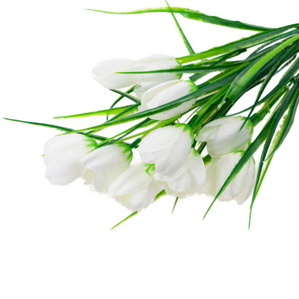 CV07855-1 TULIPANY BUKIET TULIPANÓW KWIATY SZTUCZNE BIAŁE W BUKIECIE TULIPAN ozdoba