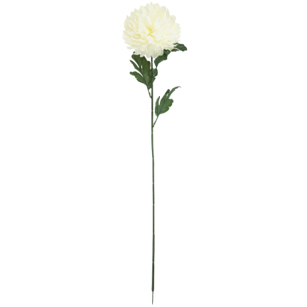 CV14384-2 CHRYZANTEMA GAŁĄZKA 70cm SZTUCZNE KWIATY DO STROIKA DUŻY KWIAT 13cm NA GRÓB biała