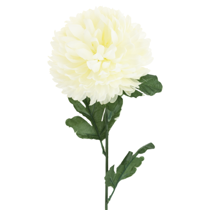 CV14384-2 CHRYZANTEMA GAŁĄZKA 70cm SZTUCZNE KWIATY DO STROIKA DUŻY KWIAT 13cm NA GRÓB biała