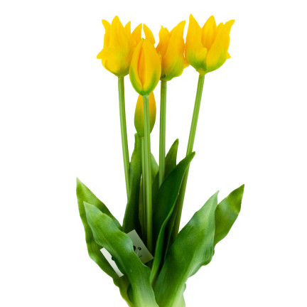 CV17691-3 TULIPANY TULIPAN BUKIET PAPUZIE GUMOWANE 5SZT JAK ŻYWE