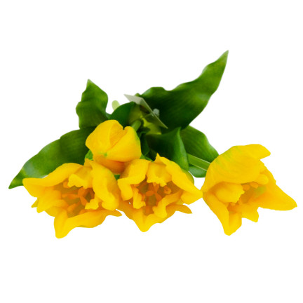 CV17691-3 TULIPANY TULIPAN BUKIET PAPUZIE GUMOWANE 5SZT JAK ŻYWE