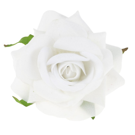 CV23968-1 RÓŻA WYROBOWA WELUROWA GŁÓWKA KWIATOWA REALISTYCZNA DO FLOWERBOXÓW STROIKÓW