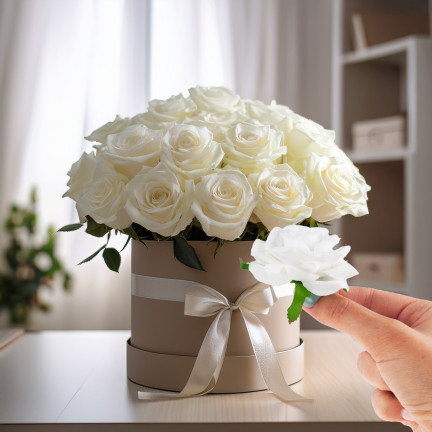 CV23968-1 RÓŻA WYROBOWA WELUROWA GŁÓWKA KWIATOWA REALISTYCZNA DO FLOWERBOXÓW STROIKÓW
