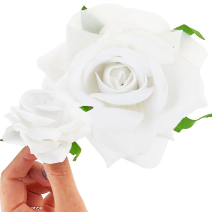 CV23968-1 RÓŻA WYROBOWA WELUROWA GŁÓWKA KWIATOWA REALISTYCZNA DO FLOWERBOXÓW STROIKÓW