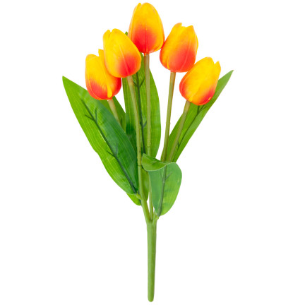 CV26805-7 TULIPAN BUKIET TULIPANÓW X5 SZTUCZNE KWIATY TULIPANY W BUKIECIE PIANKOWE