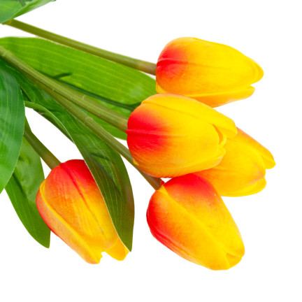 CV26805-7 TULIPAN BUKIET TULIPANÓW X5 SZTUCZNE KWIATY TULIPANY W BUKIECIE PIANKOWE