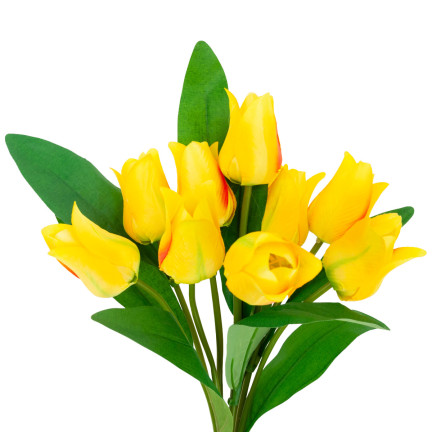 CV26811-8 TULIPAN DUŻY BUKIET TULIPANÓW X9 SZTUCZNE KWIATY TULIPANY W BUKIECIE SILIKO