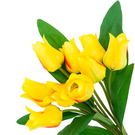 CV26811-8 TULIPAN DUŻY BUKIET TULIPANÓW X9 SZTUCZNE KWIATY TULIPANY W BUKIECIE SILIKO