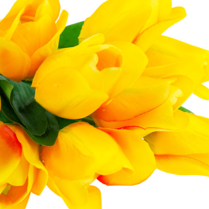 CV26815-2 TULIPAN DUŻY BUKIET TULIPANÓW X9 ŻÓŁTY TULIPANY SZTUCZNE W BUKIECIE