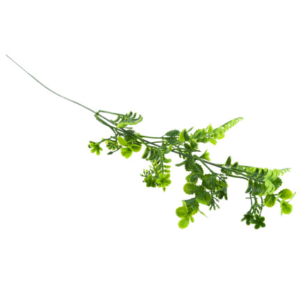 Gałązka sztuczna, zielona, jagoda, dodatek do bukietów stroików, 41cm