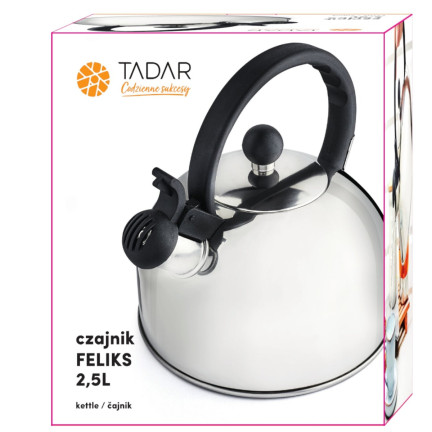 TD33 Czajnik stalowy nierdzewny 2,5l srebrny Indukcja