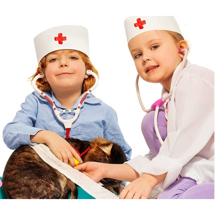 TG59988 DUŻY ZESTAW LEKARSKI MAŁY LEKARZ DOKTOR BADANIA RÓŻOWY
