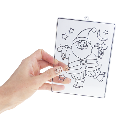 DIY7137 WITRAŻYK DO MALOWANIA Z 6 FARBAMI MIKOŁAJKI MALOWANKA