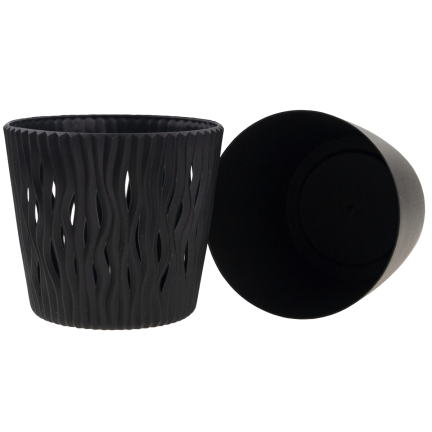 DSR190-S433 DONICZKA AŻUR ŻŁOBIENIA ANTRACYTOWA Z WKŁADEM OSŁONKA 3L SANDY ROUND