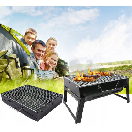 TG71421 Grill ogrodowy węglowy, przenośna składana walizka, gril turystyczny na kemping