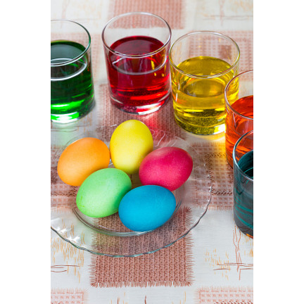 CHEM0083 NAKLEJANKI NAKLEJKI+ 5 BARWNIKÓW DO JAJEK PISANEK BARWNIKI NA WIELKANOC
