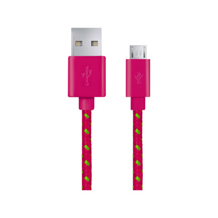 EB175PG ESPERANZA KABEL MICRO USB 2.0 A-B M/M 1.0M OPLOT RÓŻOWY