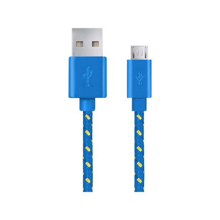 EB181B ESPERANZA KABEL MICRO USB 2.0 A-B M/M 2.0M OPLOT NIEBIESKI
