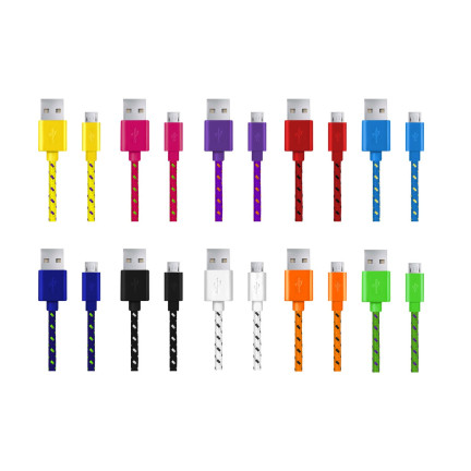 EB181B ESPERANZA KABEL MICRO USB 2.0 A-B M/M 2.0M OPLOT NIEBIESKI