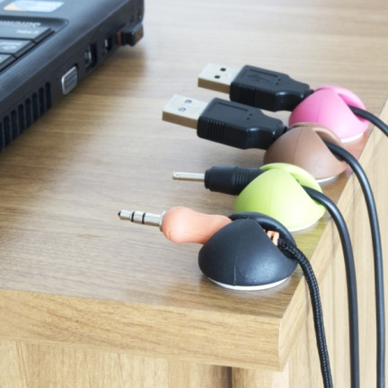 EBA101M ORGANIZER UCHWYT KABLI PRZEWODÓW CABLE DROP 6SZT ESPERANZA PRZYKLEJANY