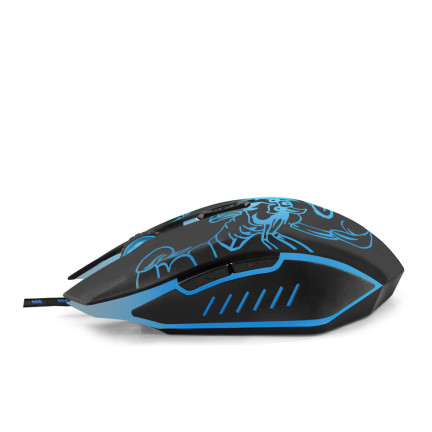 EGM203B MYSZ PRZEWODOWA DLA GRACZY 6D OPT. USB MX203 SCORPIO NIEBIESKA