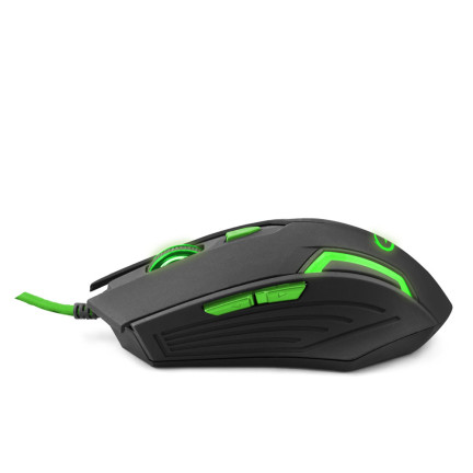 EGM205G MYSZ DLA GRACZY PRZEWODOWA 6D USB ZIELONA FIGHTER ESPERANZA GAMINGOWA